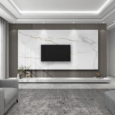 "Golden whitening" - Panneau mural en marbre 122x260cm
