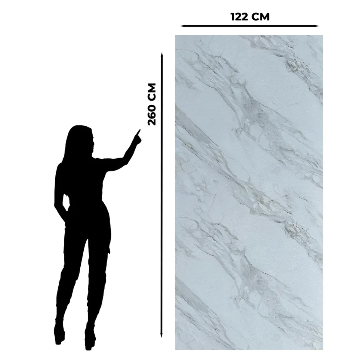 "Elegance" - Panneau mural en marbre 122x260cm